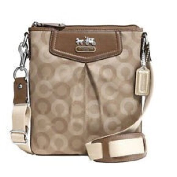 Coach Madison Op Art Dotted Crossbody Bag Purse